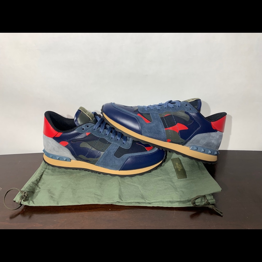 Valentino Denim Camo Rock Runner Sz 11-12 (44)
